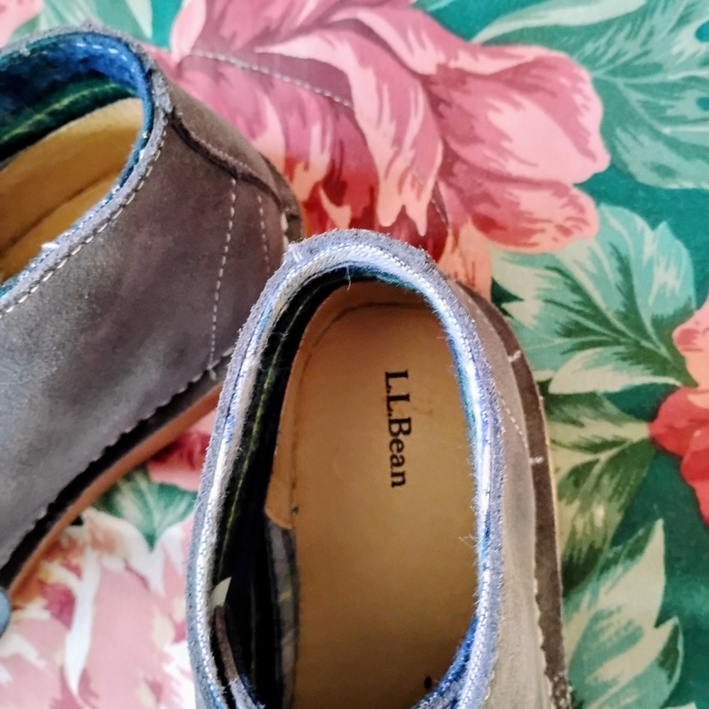 Women's Grey Chukka Shoes, Leather, L.L. Bean - Picture 3 of 4